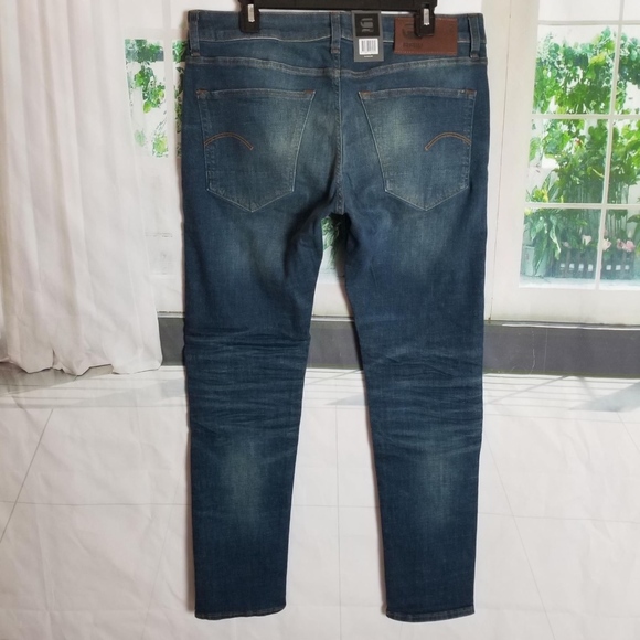 G-Star Raw 3301 Slim Straight Leg Dark Wash Jeans - Picture 5 of 7